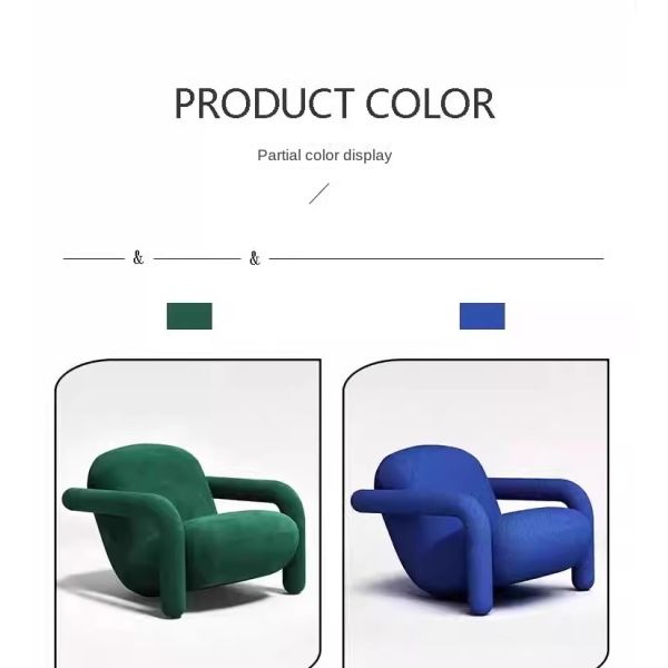 Custom Comfortable Upholstered Armrest Single Sofa Chair Solid Wood Frame Modern Velvet Fabric Dining Living Room Bedroom