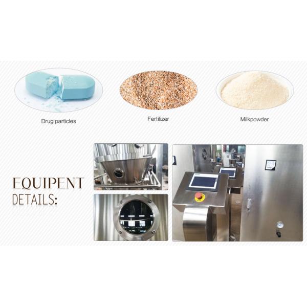 Stainless Steel Pharmaceutical Machinery / Boiling Fluidized Bed Granulator/fluidizer dryer