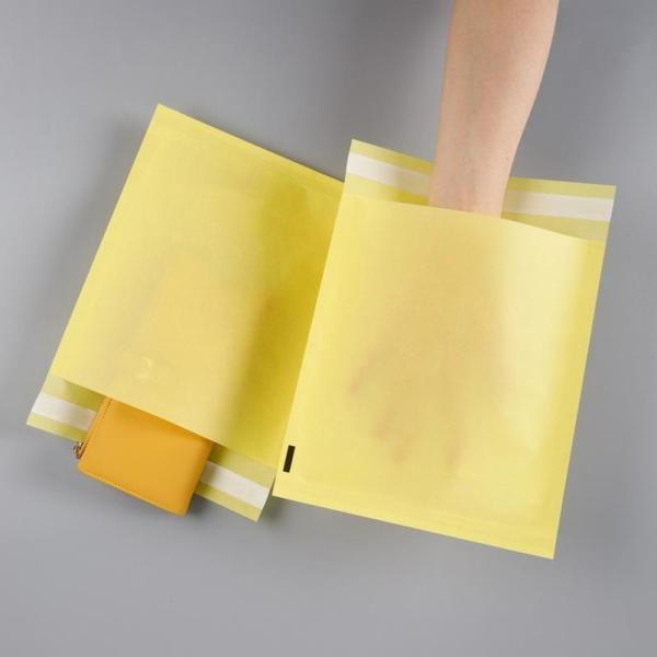 Custom Glassine Paper Biodegradable Bags Translucent Packaging With Adhesive