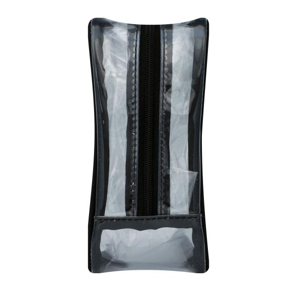 Cosmetic Makeup Toiletry Clear PVC Travel Bath Wash Bag Holder Pouch Kit black