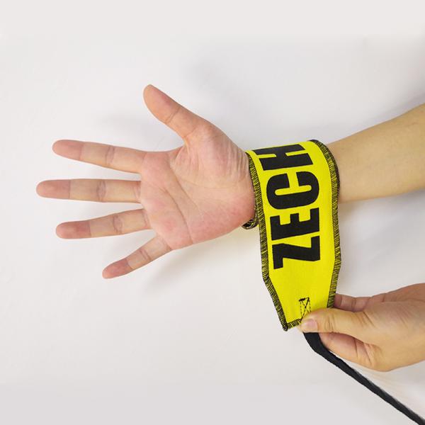 Cotton Wrist Wraps Fitness 7.3cm Yellow Cloth Fabric Gym Support For Weightlifting