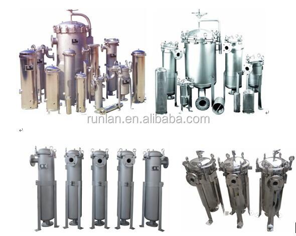 62 KG Weight Stainless Steel Bag Filter Housing System Micron Options for Food Shop