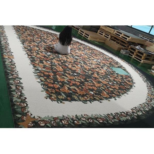 Tufted Wool PP Material Nylon Printed Carpet Roll for Home Hotel Room Prayer Space