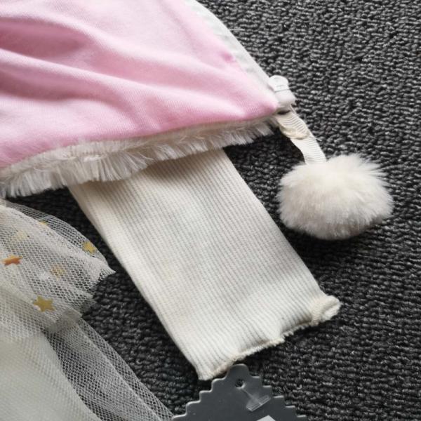 White Children's Winter Clothes Plush Baby Girl Winter Dress In Stock