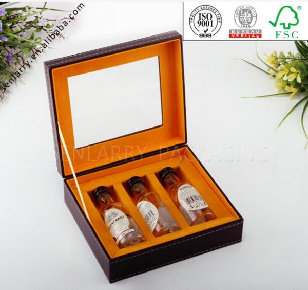 High quality luxury golden wine box noble appearance of exquisite workmanship can print the company LOGO