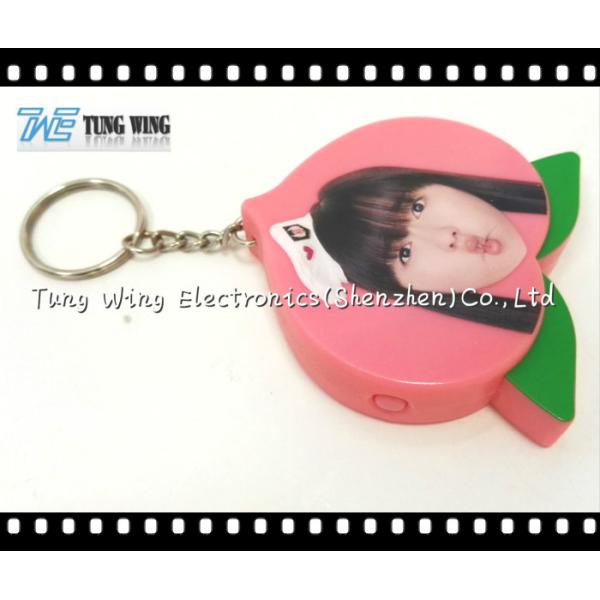 Нот Keychain изготовленное на заказ говоря Keychain розового персика форменное с звуком