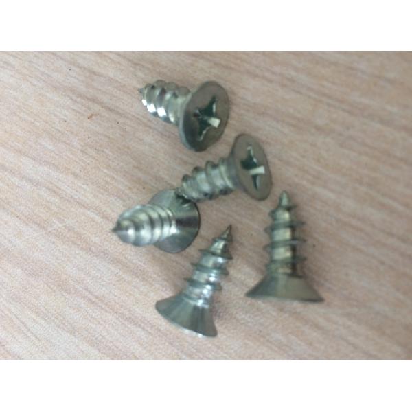 Zinc Plated Steel Phillips Flat Head Tapping Screws Countersunk Wood Screws