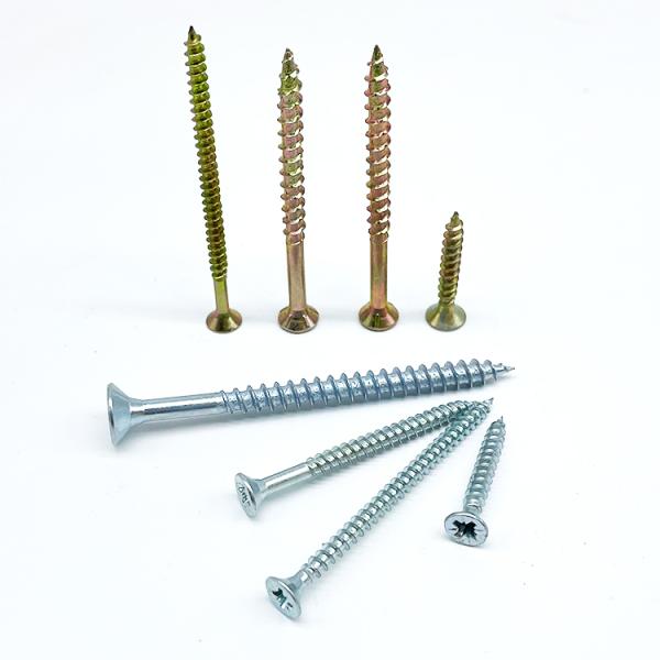 La mampostería seca principal plana doble del metal atornilla el tornillo amarillo DIN7505 del conglomerado del cinc