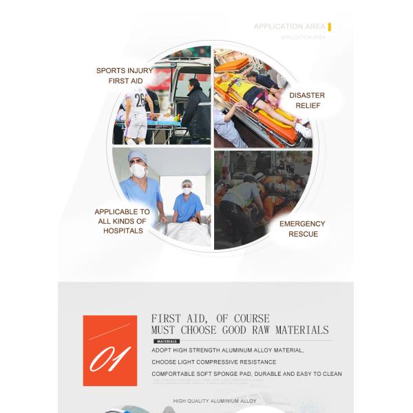 Medical Care Evacuation Stretcher Blue With Sturdy Construction