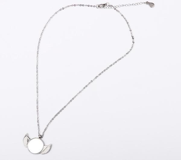 Collar con foto de alas de ángel personalizado, collar de sublimación con alas