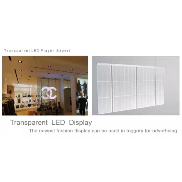 High Resolution High Brightness 500*500 500*1000 1000*1000  Curtain Film Transparent LED Display