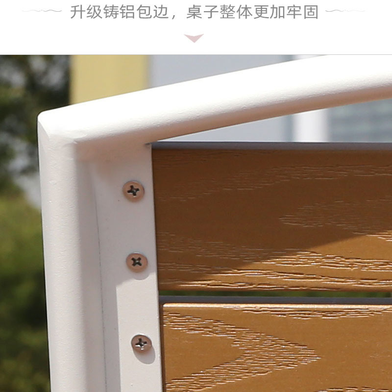 Outdoor Furniture Aluminum Garden Coffee Table Set with Customized Thickness and Design