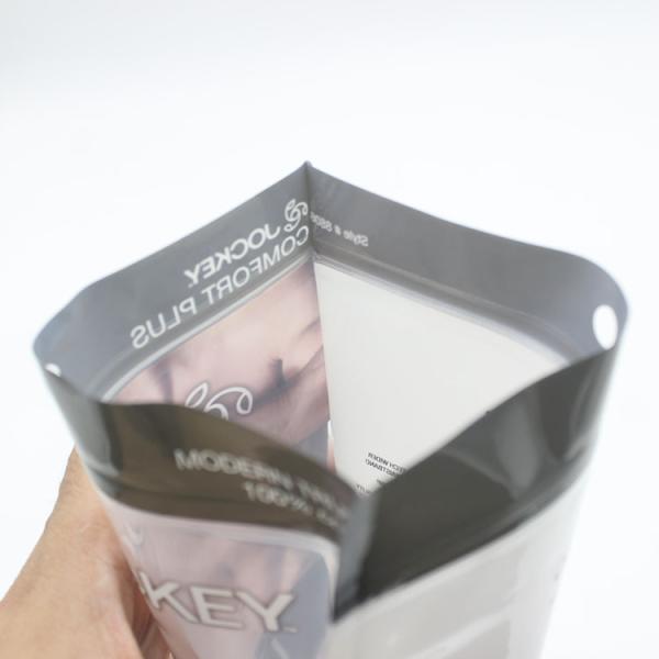 Bolsa de papel con cremallera ecológica Bolsa de embalaje de ropa interior