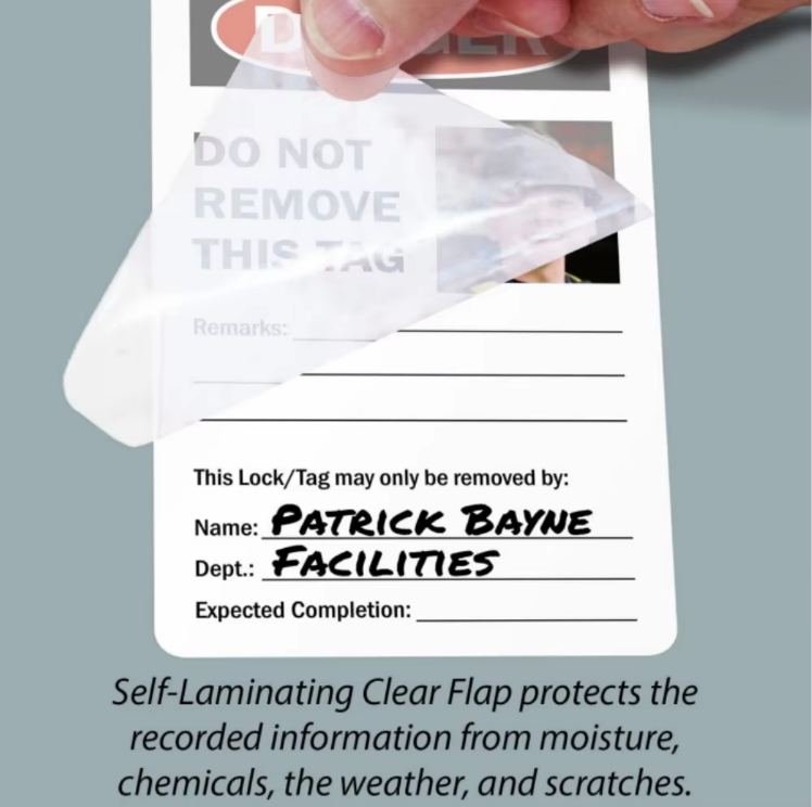 Custom Do Not Operate Locked Out Tag Vinyl Plastic Self-Laminating 2-Sided Danger Safety Tags With Photo And Grommet Eyelet