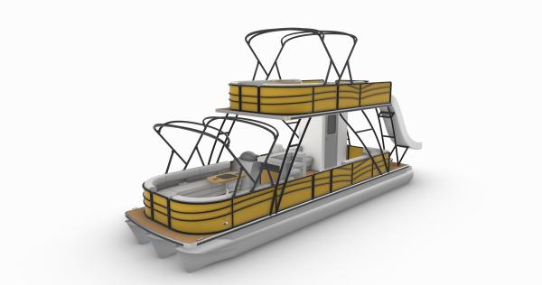 22-26 Barge à deux étages de type ponton en aluminium