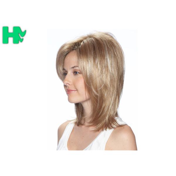 Synthetic Hair Wigs For Black Women Blonde Natural Looking Wigs Straight