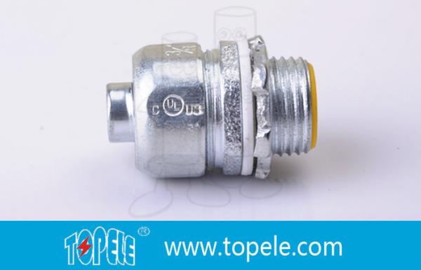 Conduto e acessórios flexíveis, conector firme de ferro líquido e maleável.