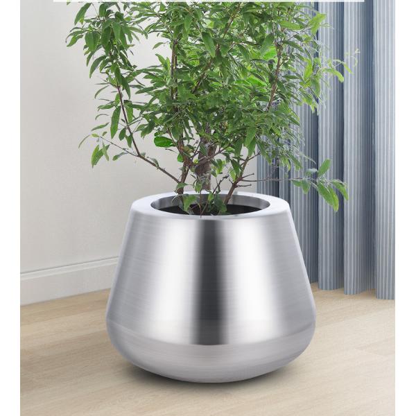 Diameter 55 65 70cm Cone Stainless Steel Planter Indoor Decorate