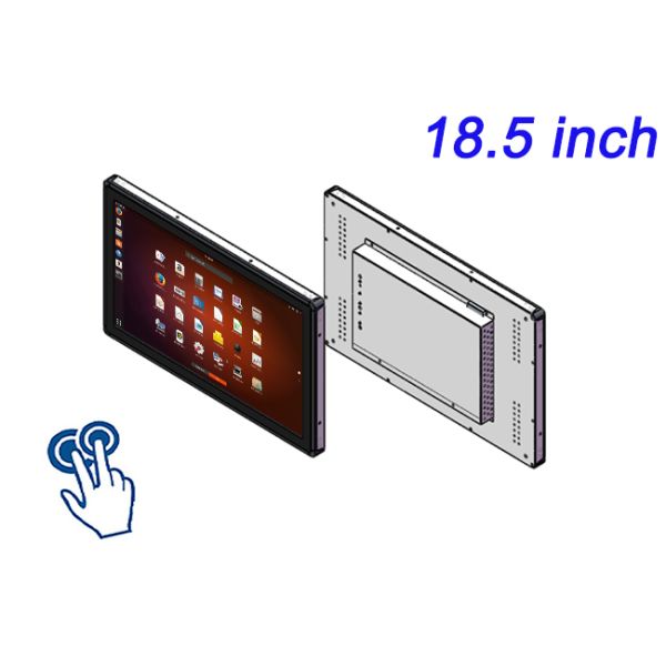 OEM Factory 18.5 Inch Capacitive Touch Screen Monitor Indoor Panel Mount Monitor With Vga Hdmi Dvi Input