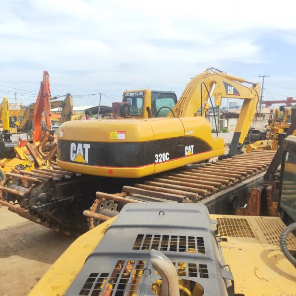                  Used 20 Ton Amphibious Excavator, Caterpillar 320c Pontoon Floating Excavator on Sale             
