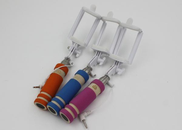 Stainless Steel + ABS + Foam Smartphone Selfie Stick With Logo Printing