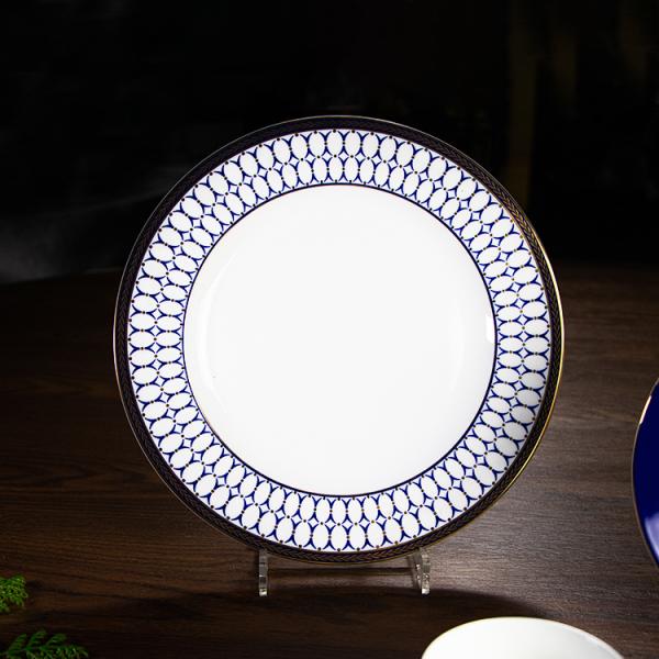 Blue Lifestyle Colorful Porcelain Plates Creative Bowl Ceramic Tableware