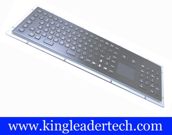 As chaves da Poeira-prova 103 enegrecem o teclado do quiosque do metal com Touchpad e teclado do número