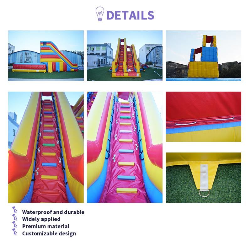 Commercial Grade Inflatable Stunt Jump with Big Airbag Landing Pad Climbing Slide for Party Rental Business