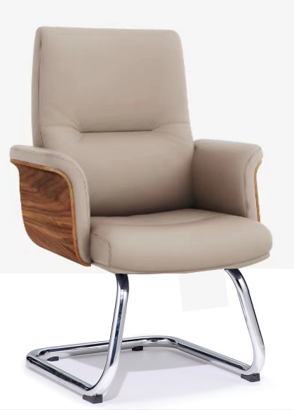 Factory Direct Sale High quality Furniture Synthetic Leather Bow Shape office meeting chair with armrest
