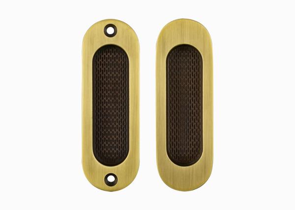 Modern Stripy Sliding Door Bathroom Handle Lock Set Keyless Push Pull Hidden Handle