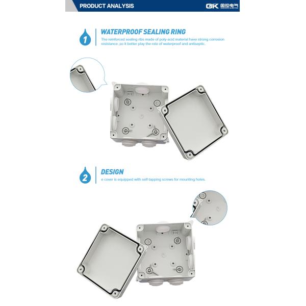 China Manufacturer Junction Box Waterproof Plastic Cover Box Enclosure 200*200*110
