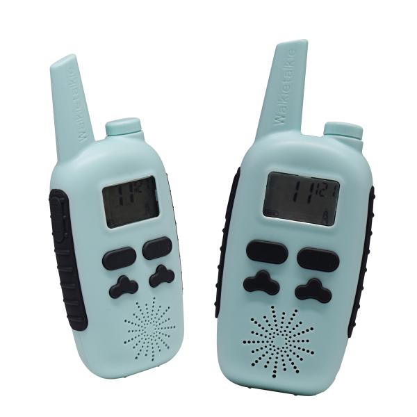 0.5W walkie talkie 3-5km Batería recargable de rango extendido para niños Walkie Talkies fabricante- 8/22 canal portátil de dos vías de radio pantalla LCD
