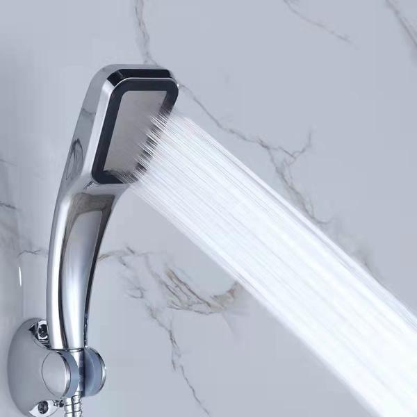 Stylish 300 Holes ABS Chrome Plated Hand Held Shower Head Spray for Family Bathroom