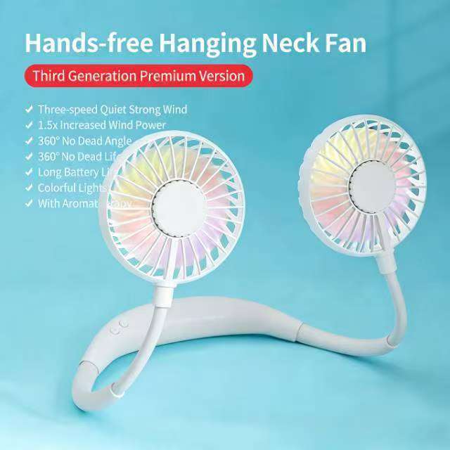 Powerful Hands Free Neck Fan Lightweight Portable Ultra Quiet Cooling Fan With Strong Airflow