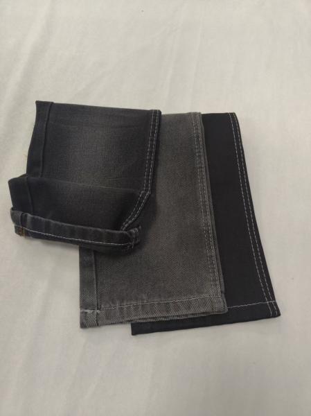 65%Cotton 12.2oz Cotton Rayon Polyester Black 180cm Denim fabric 7x7 JSD3085