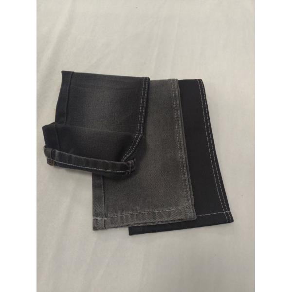 65%Cotton 12.2oz Cotton Rayon Polyester Black 180cm Denim fabric 7x7 JSD3085