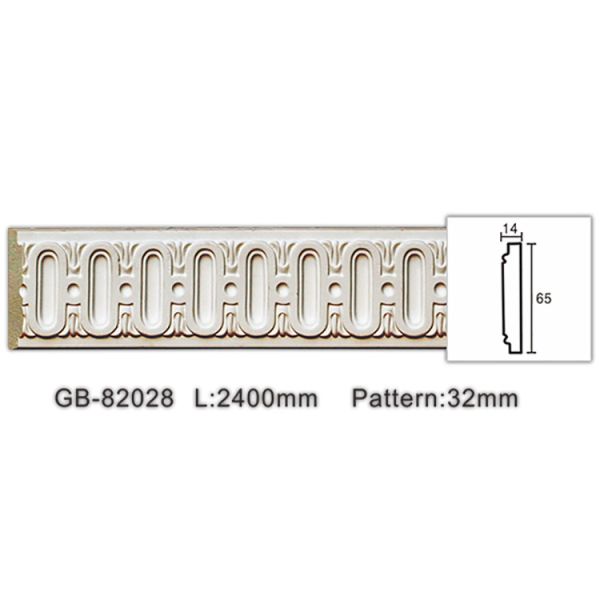 GB-82028 Pop Urethane 3D Moisture-Proof Decorating Cornices Moldings For Town House