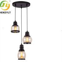 Nordic Style Loft Retro Glass Chandelier Personality Simple Restaurant Lamps
