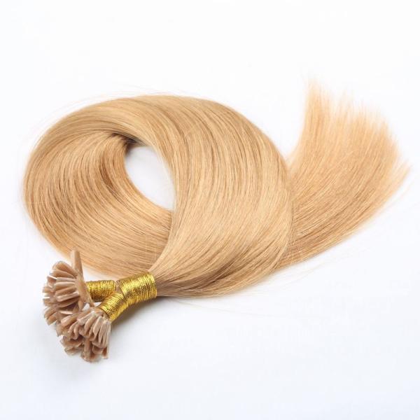 Grampo reto do prego em extensões do cabelo, extensões encaracolados do cabelo da ponta do prego