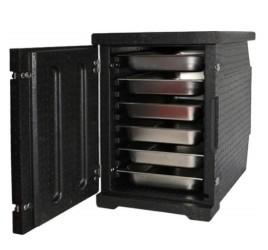 EPP Foam Insulated Food Pan Carrier Stackable Front Loading Transport Container 210F