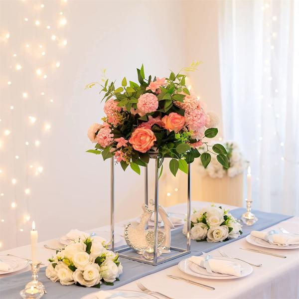 Black White Flower Display Rack Decorations for T-Stage Reception Party Fiesta Event
