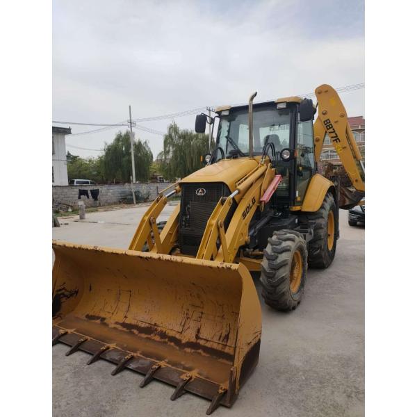 Low Working Hours Backhoe Loader Used Front Load Excavator SDLG B877F Original Equipment