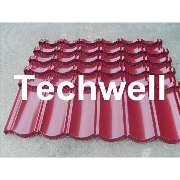 Double Press Step Tile Roll Forming Machine With PANASONIC PLC , Touch Screen , HRC 50 - 60