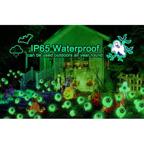 Halloween Scary Eyeballs Outdoor Solar Lights with IP65 Rating and Waterproof Design
