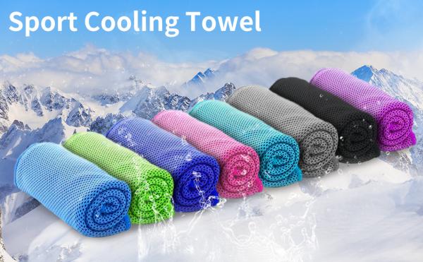 Custom Multi-color Quick Dry Cool Cold Feeling Ice Neck Towel Gym Long Sports Microfiber Cooling Towels