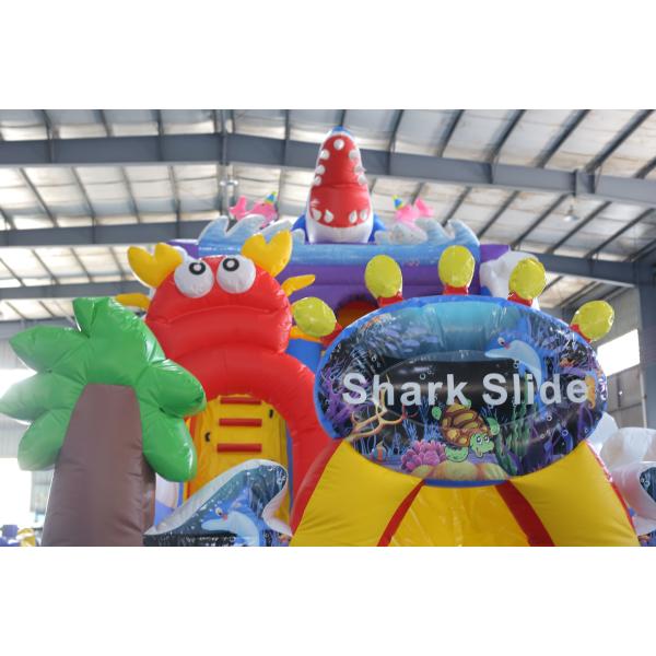 Slide sec gonflable imprimé sur mesure avec design de château gonflable pour les événements pour enfants