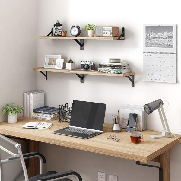 Étagères flottantes, étagères rustiques en bois, étagère murale pour la décoration de salle de bain, chambre, salon et plantes