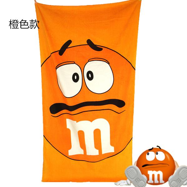 85*160cm（33''*63''）American M&M's Cotton Reactive Print Bath Towel Beach Towel Large Sheet