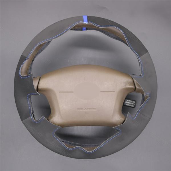 Custom Hand Sewing Black Suede Steering Wheel Cover for Toyota 4Runner Camry Corolla Sienna Tundra 1997 1998 1999 2000