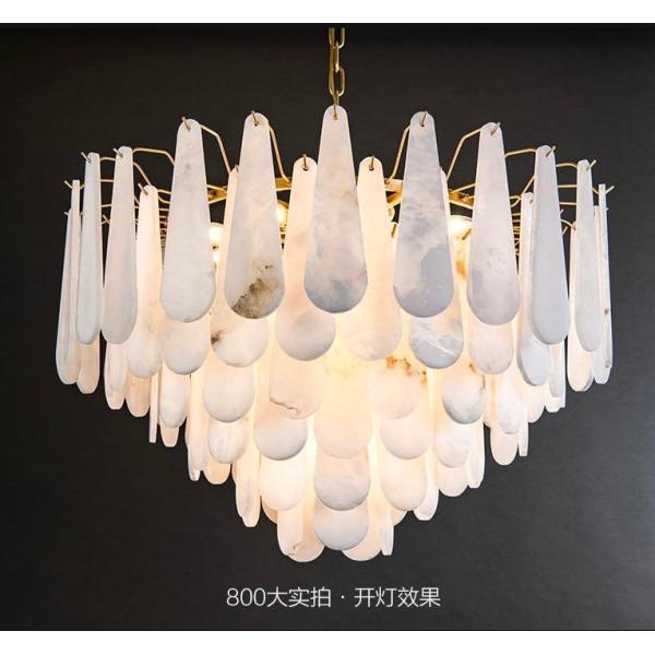 Modern Minimalist Alabaster Chandelier Living Room Chandeliers Light Luxury Villa Dining Room Bedroom Decorative Pendant Lamp